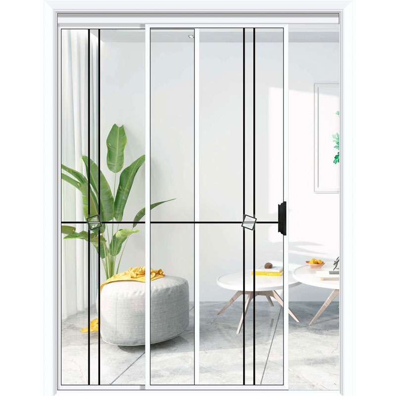 Pintu Accordion Kaca Tempered Ganda